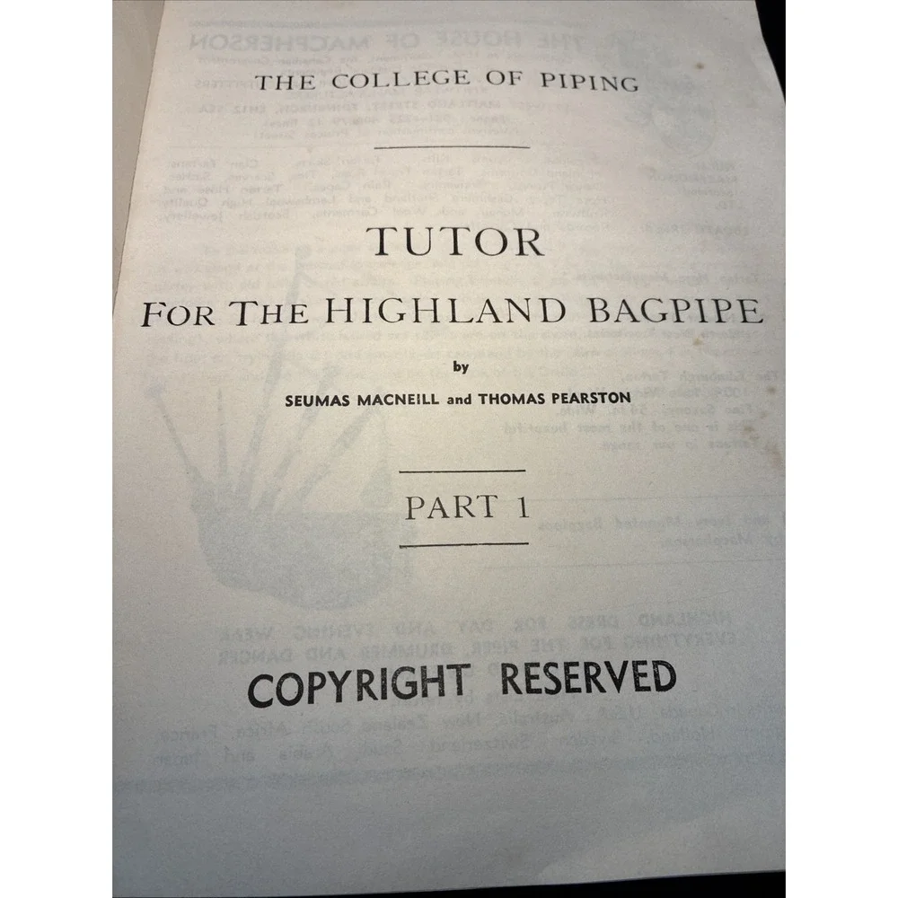 Bagpipe Practice Chanter And College Of Piping Tutor Part 1